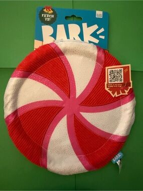 Bark Red, Pink & White Spiral Soft Dog Flyer